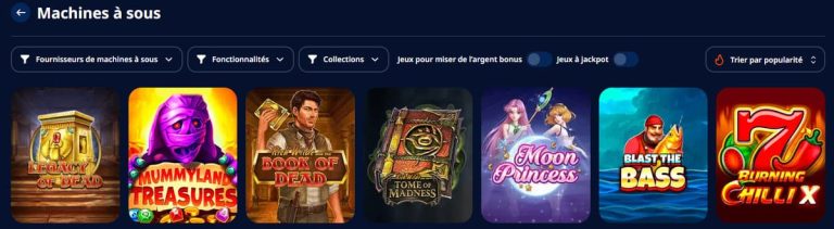 Monro Casino machines à sous